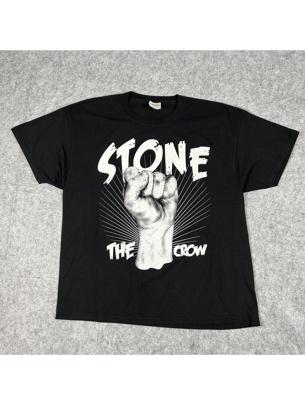 Vintage 2000s Stone the crow Fightin The Man Double Sided Band Blues Rock XL